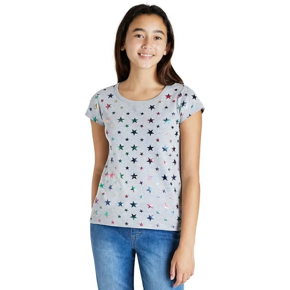 NEW! Vigoss Youth Girls 3-pack Tee Set, Hearts, Ruffles, Flip sequins - Picture 6 of 8